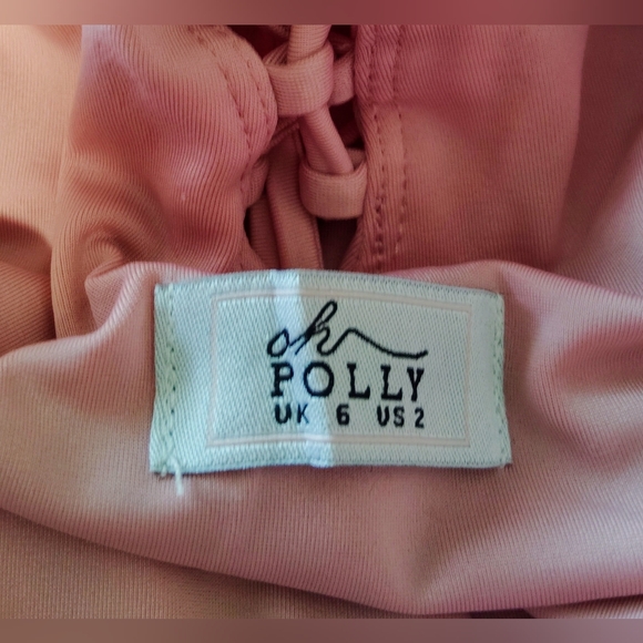 Oh Polly Violetta Tie Up Back Mini Dress Sz-2 - Picture 6 of 6